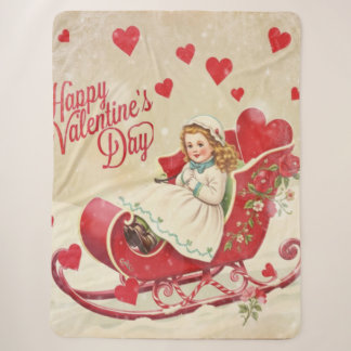 Valentine's day sherpa blanket