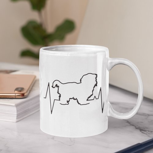 Valentines Day Shih tzu Heartbeat Dog Lover Coffee Mug