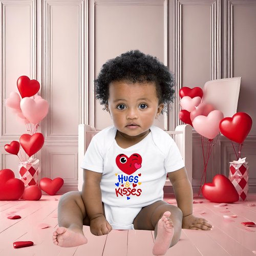 Valentines Day Shirts For Baby  Hugs  Kisses