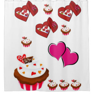 Valentine's Day Shower Curtain