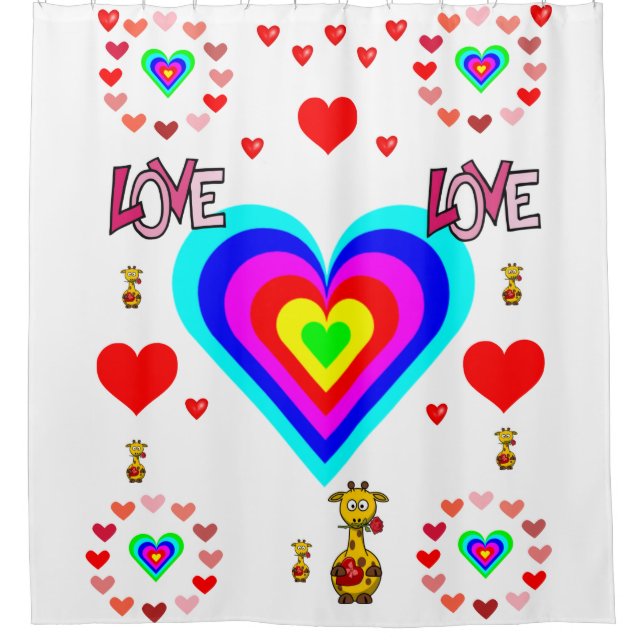 Valentine's Day Shower Curtain (Front)