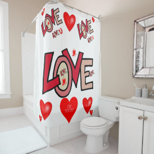 Valentine's Day Shower Curtain