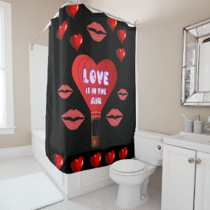 Valentines Day shower curtain