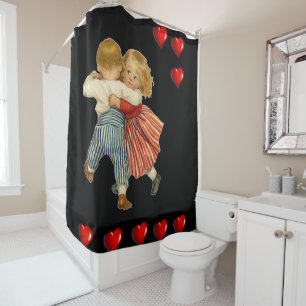 Valentines Day shower curtain