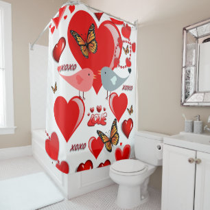 Valentine's Day Shower Curtain, Love Shower Curtain