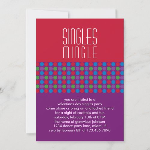 Valentines Day Singles Party Invitation