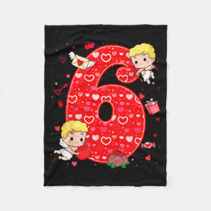 Valentines Day Six Seven Hearts 6 7 Meme Gen Alpha Fleece Blanket