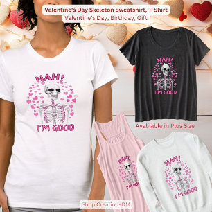 Valentine's Day Skeleton Sweatshirt, T-Shirt