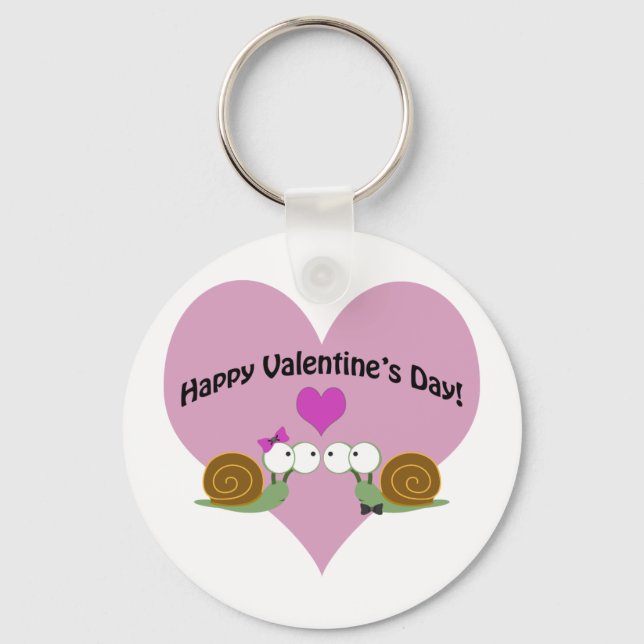 Valentines Day Snails Keychain (Front)