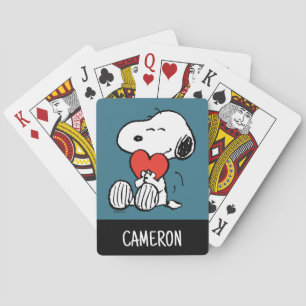 Valentine's Day Snoopy Heart Hug Playing Cards