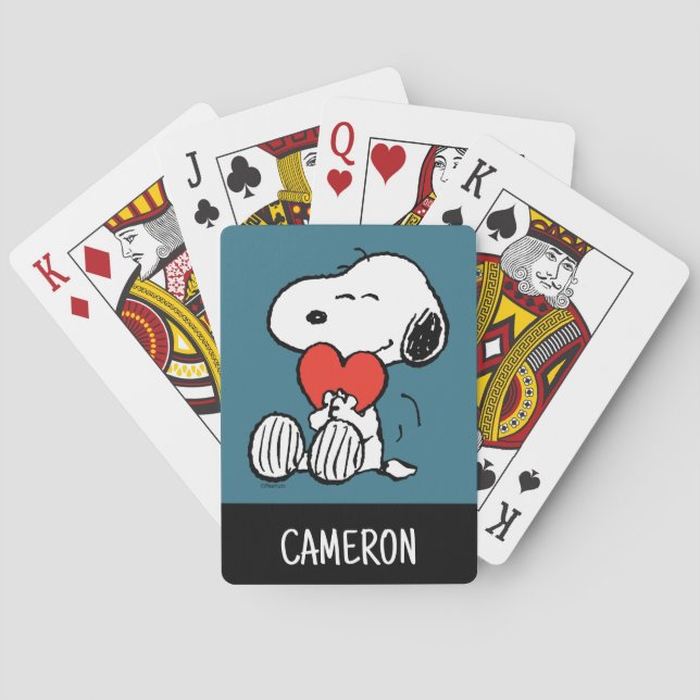 Valentine's Day | Snoopy Heart Hug Playing Cards (Back)