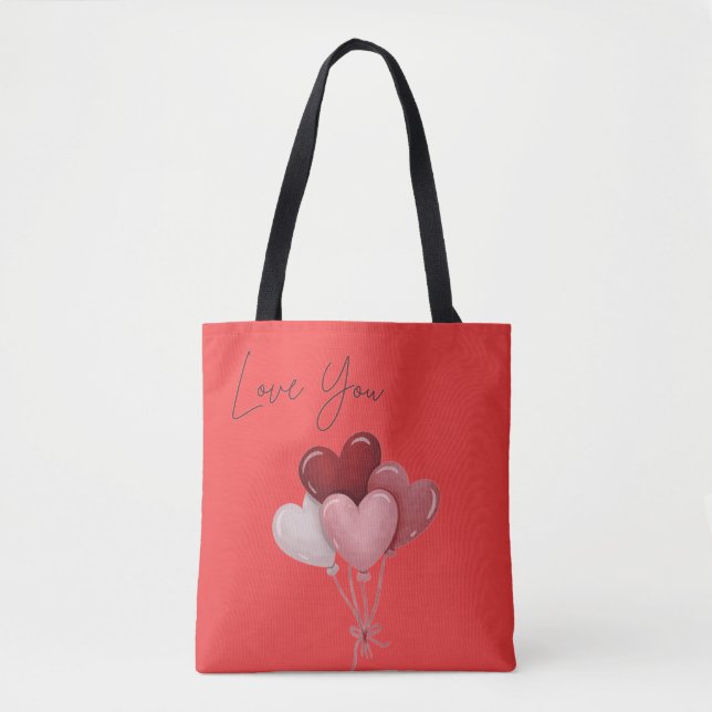 Valentine's day special heart tote bag (Front)