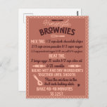 Valentine&#39;s Day Special Homemade Brownie Recipe Postcard