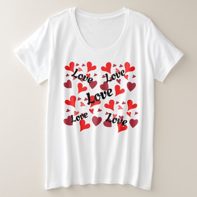 Valentine's Day Special Plus Size T-Shirt (Design Front)