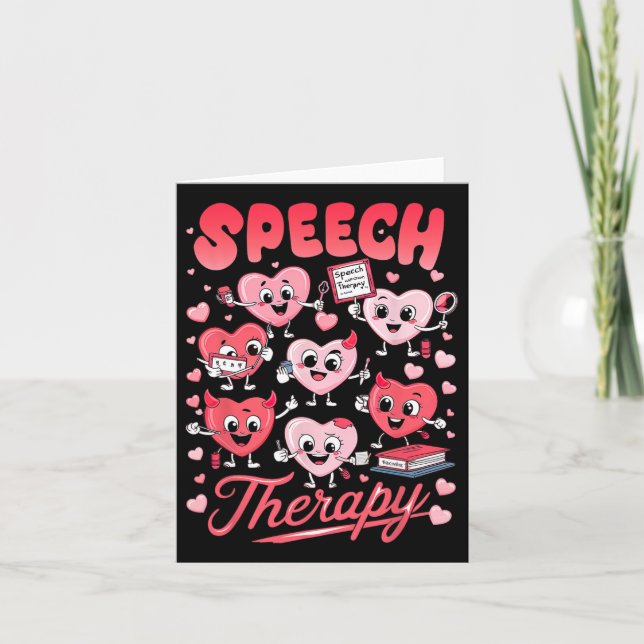 Valentines Day Speech Therapy Therapist Slpa Slp V Card (Front)