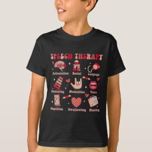 Valentines Day Speech Therapy Therapist Slpa Slp V T-Shirt