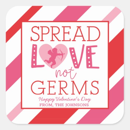 Valentines Day Spread Love Not Germs Stickers
