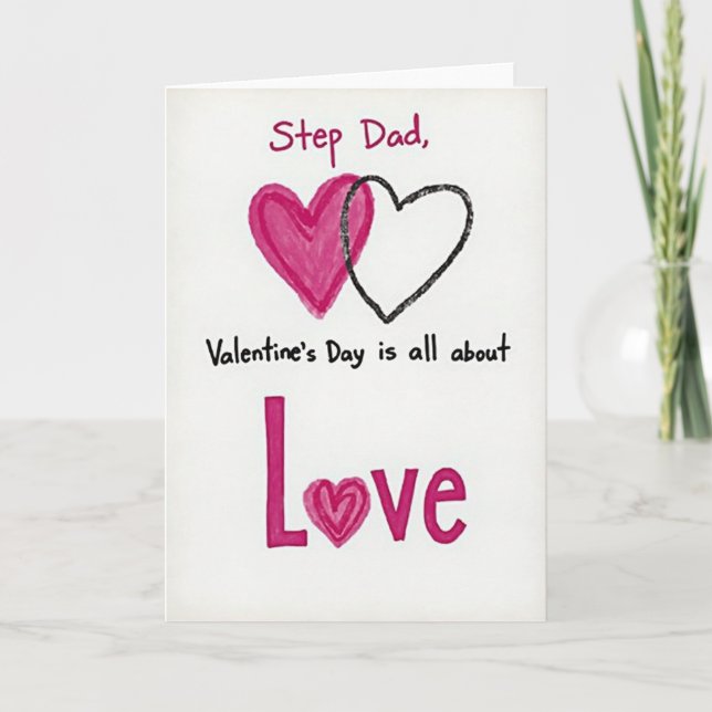 Valentines Day Step Dad Love Card (Front)