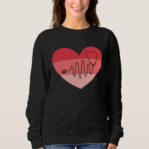 Valentines Day Stethoscope Nurse Heart Vintage Nur Sweatshirt