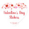 Valentine's Day Sticker Tags with Heart Border