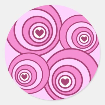 Valentine's Day Stickers Love Target by mariannegilliand at Zazzle