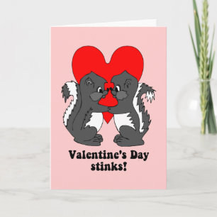 Valentine's day stinks holiday card