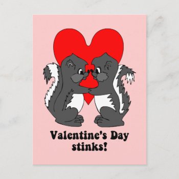Valentine's Day Stinks Holiday Postcard by holidaysboutique at Zazzle