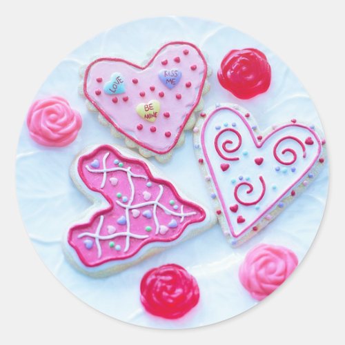 Valentines Day Sugar Cookie Hearts Stickers