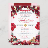 Valentine's Day Sweet 15 Birthday Quinceanera