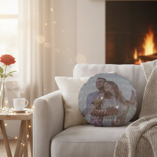 Valentines day  Sweet Eternal Love Romantic Couple Round Pillow