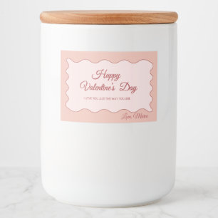 Valentine's Day Sweet Food Label