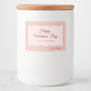 Valentine's Day Sweet Food Label