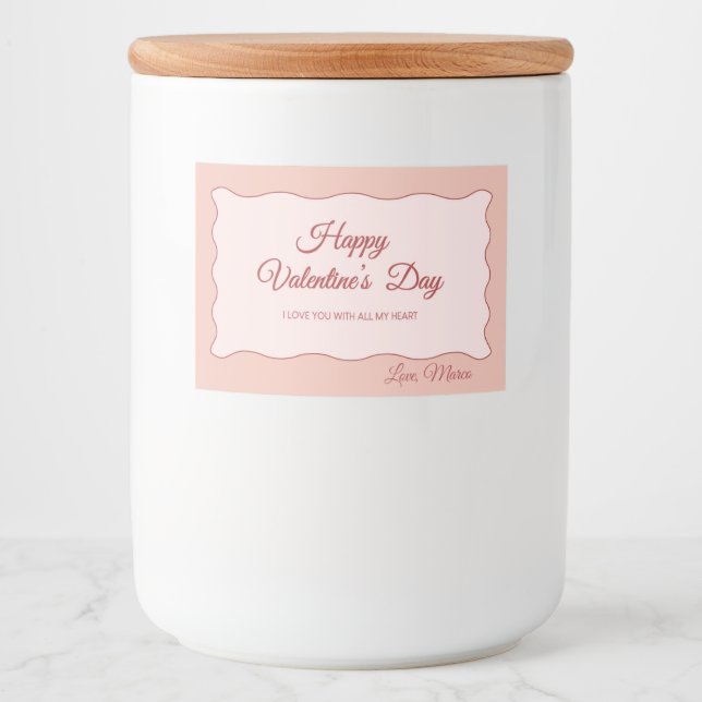 Valentine's Day Sweet  Food Label (Front)