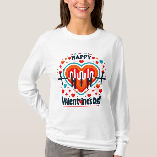 Valentines day t_shirt  HeartBeat For You 4