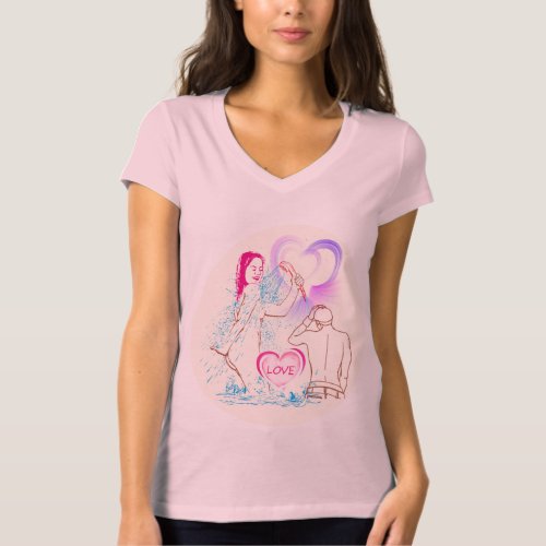  valentines day T_shirt showering love Fun and ex