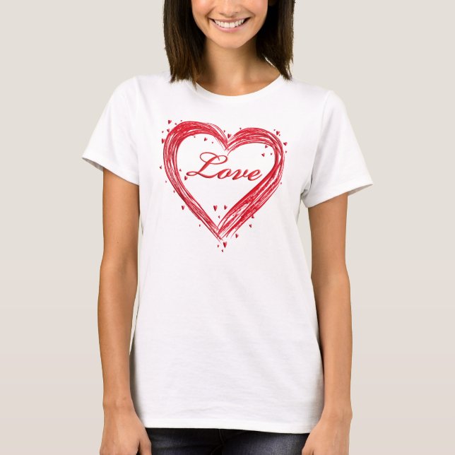 Valentine's Day t-shirt with hearts (Front)