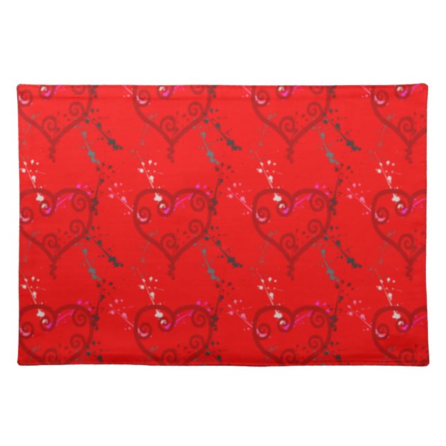 Valentine's Day Table Placemats - Red Heart Gifts (Front)