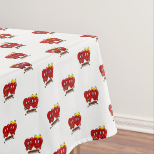 Valentine's Day Tablecloth Couple Red Hearts