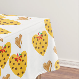 Valentine's Day Tablecloth Hearts Polkadot