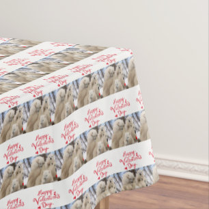 Valentine's Day Tablecloth Polar Bear