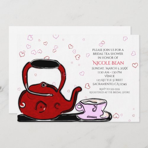 Valentines Day Tea Party Chic Party Invitations