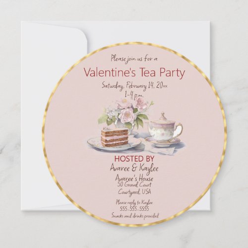 Valentines Day Tea Party Invitation