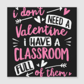 Valentines Day Teacher Funny Classroom School Vale (Front)