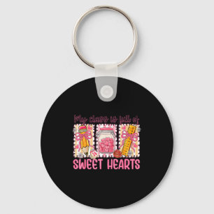 Valentines Day Teacher Kids My Cl Is Full Of Sweet Keychain