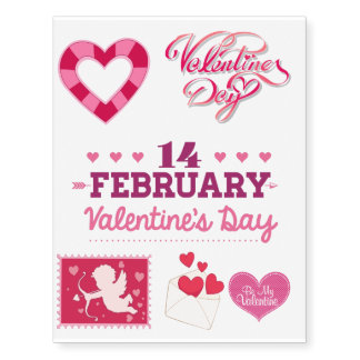 Valentine's Day Temporary Tattoos