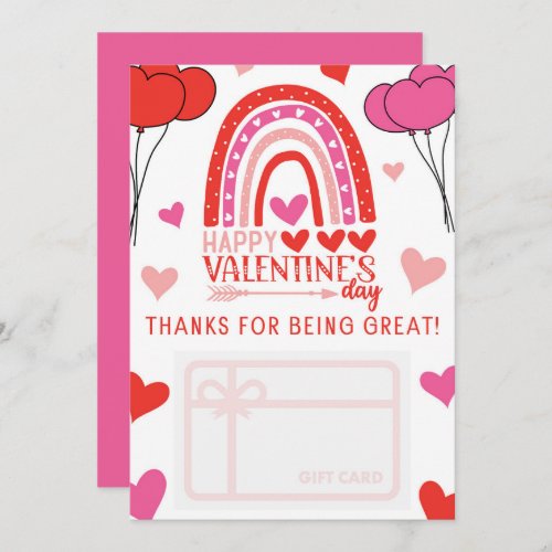 Valentines Day Thank You Gift Card Holder