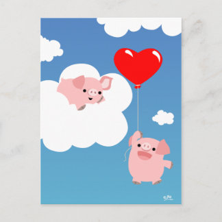 Valentine's day: The Wings of Love postcard