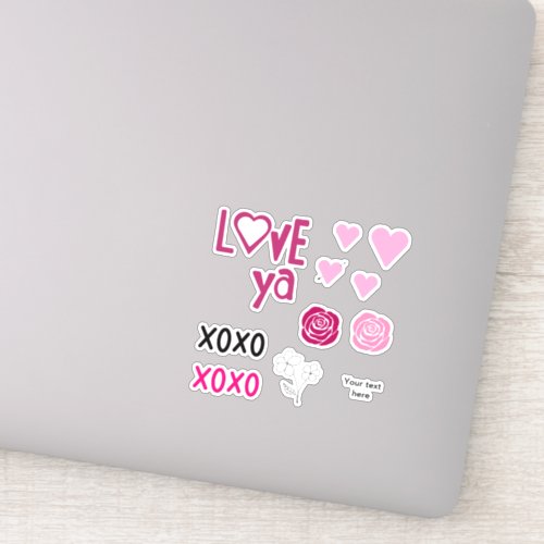 Valentines Day  Themed Sticker Set