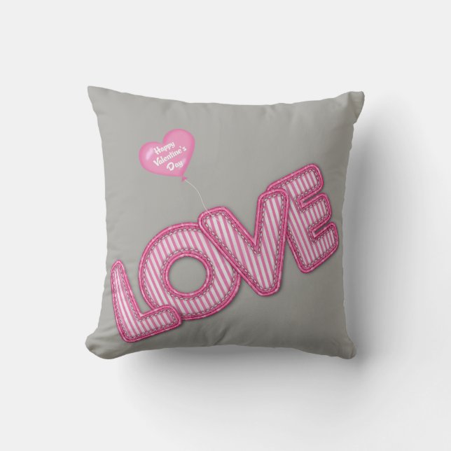 Valentine's Day Throw Pillow (Front)