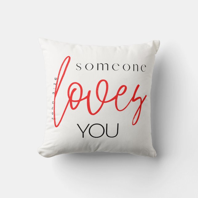Valentine's Day throw pillow, Christian quote Pillow (Front)